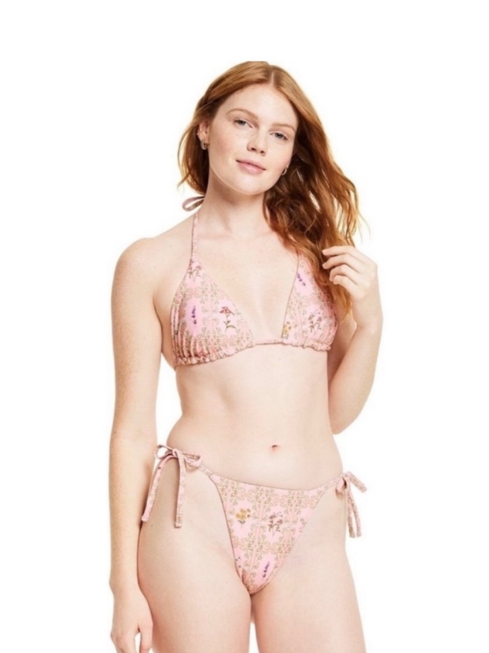 Agua Bendita x Target Dainty Floral Stripe Reversible Bikini Bottom ☀️